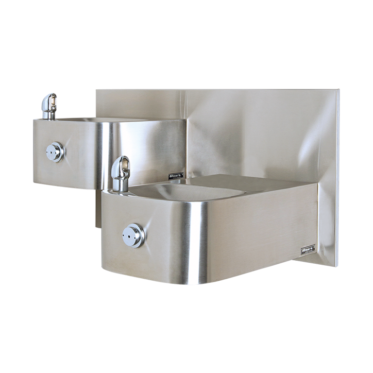 1119FRP - Outdoor Freeze-Resistant Vandal-Resistant Dual Drinking Fountain and Bottle Filler