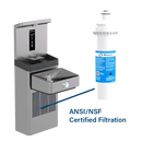 1211SFVN | Vandal Resistant Filtered Bottle Filling Station and Single ADA Drinking Fountain Non-Chilled