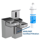 1212SFVN | Vandal Resistant Filtered Bottle Filling Station and Hi-Lo ADA Drinking Fountain Non-Chilled