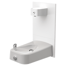 1311S | ADA Vandal-Resistant White Enameled Iron Fountain and Motion-Activated Bottle Filler