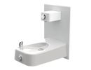 1311PCH | ADA Child Height Vandal-Resistant White Enameled Iron Fountain and Bottle Filler