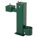 3500D | ADA Outdoor Vandal-Resistant Stainless Steel Pedestal Fountain w/Pet Fountain