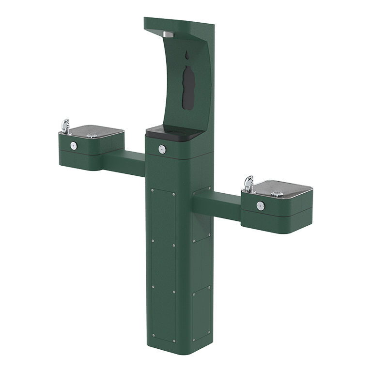 3612 – ADA Vandal-Resistant Outdoor Stainless Steel Bottle Filler and Drinking Fountain