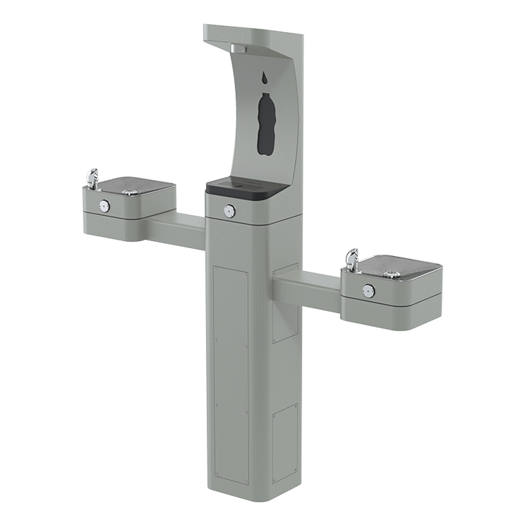 3612 – ADA Vandal-Resistant Outdoor Stainless Steel Bottle Filler and Drinking Fountain